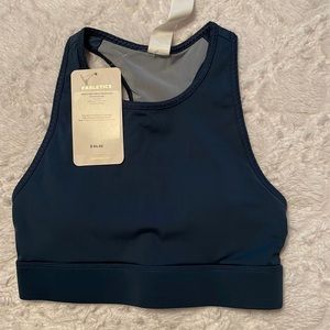Fabletics Size XS Sports Bra. Navy Blue. Mesh on the back